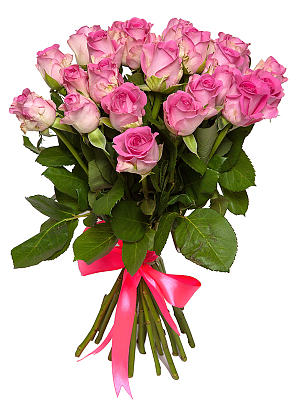 картинка, фото Букет из маленьких розовых роз (от 15 до 101 шт.) от MarketFlowers.ru